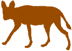 Brown Hyena Walking Clipart - Wild Animal Vector Art
