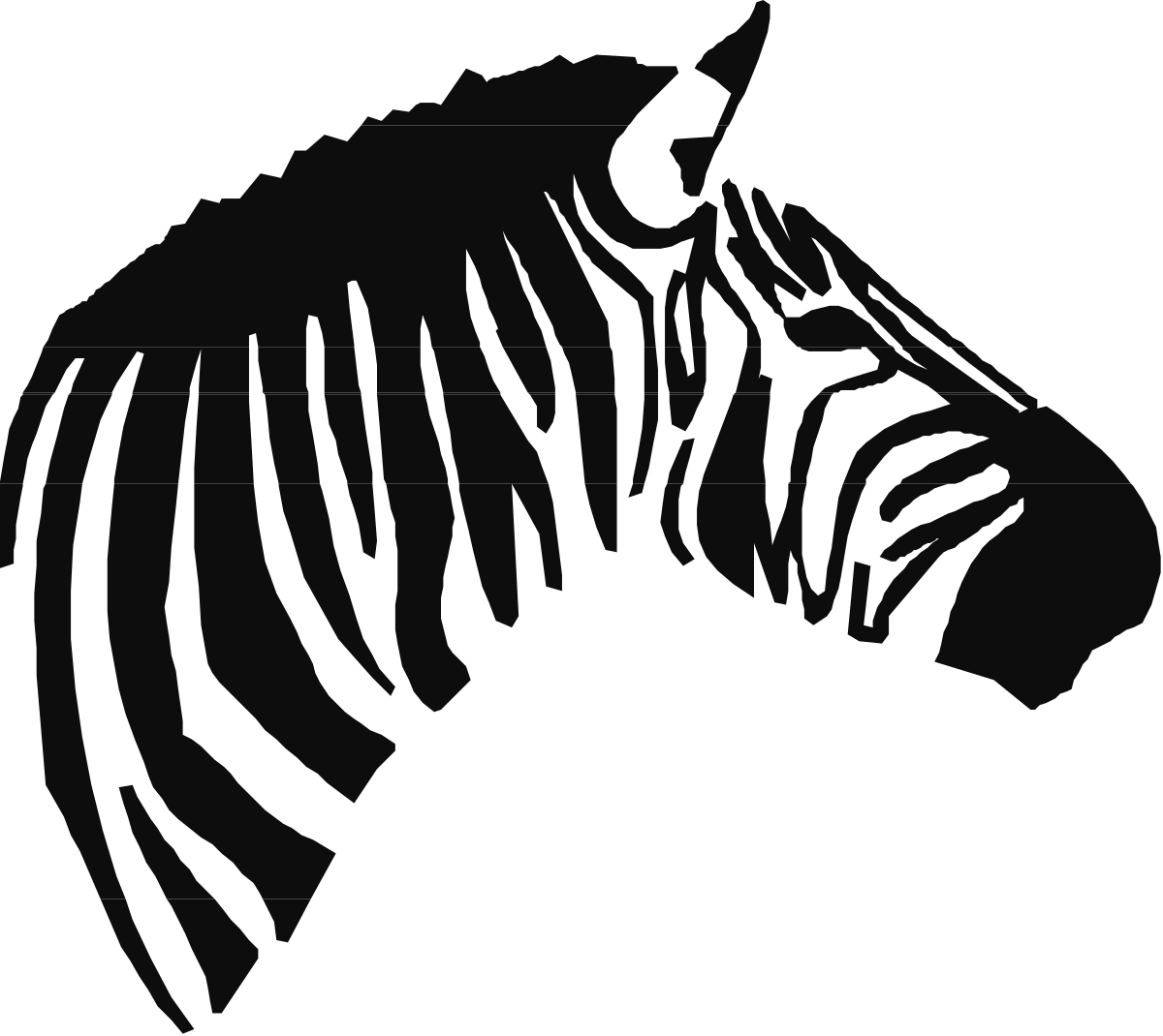 a black and white zebra head clip art png transparent Zebra Head Clipart: Stunning Black and White Illustration