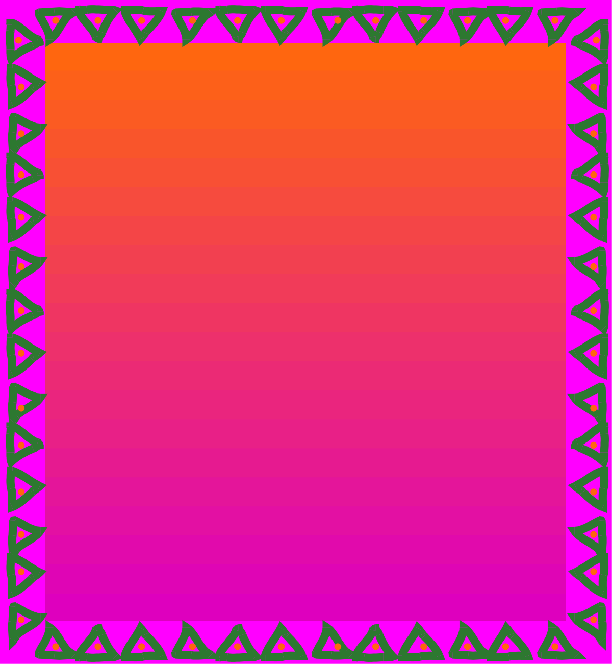 Square Frame with Triangles Clipart - Elegant Borders Design