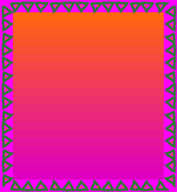Square Frame with Triangles Clipart - Elegant Borders Design