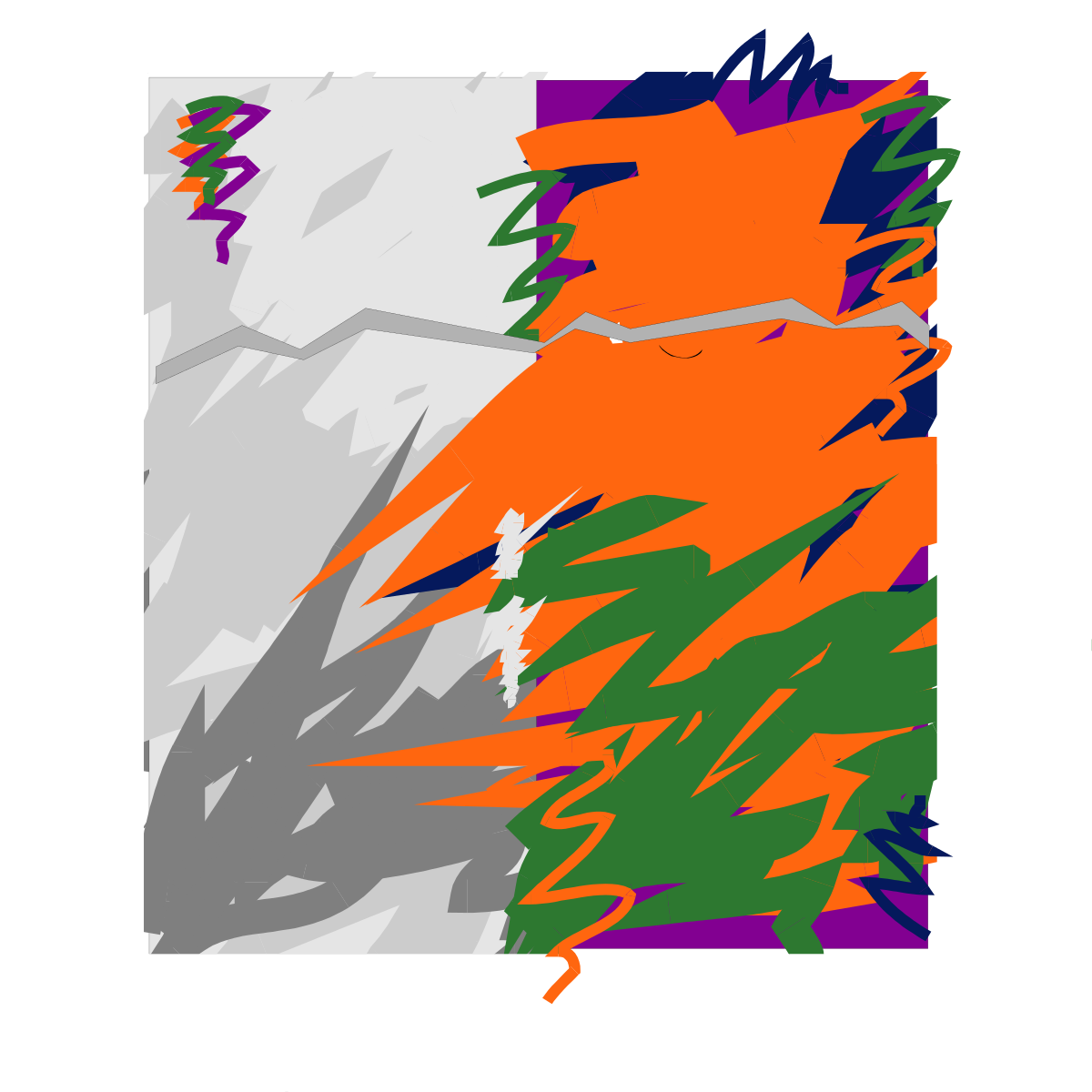 Colorful Abstract Painting Clipart - Dynamic Borders and Backmisc Design