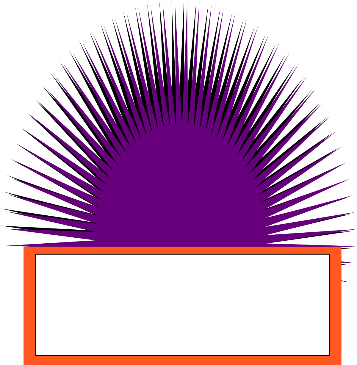 Purple and Orange Framed Sunbud Clipart - Creative Borders for Designs