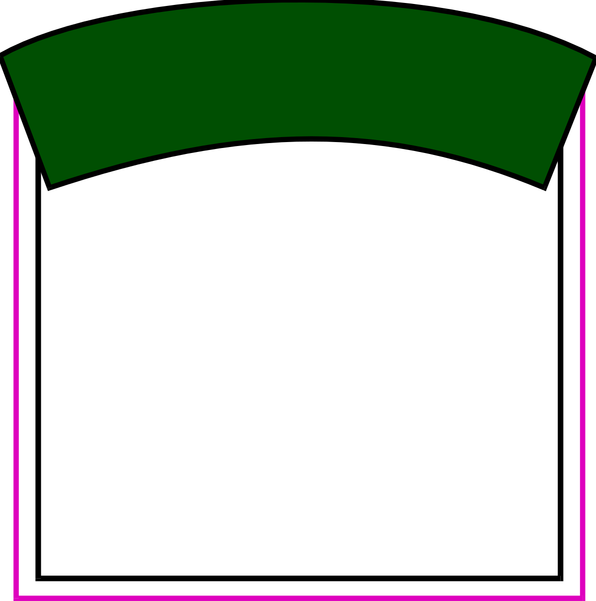 Green and White Flag Clipart - Decorative Borders and Bakribbn Design