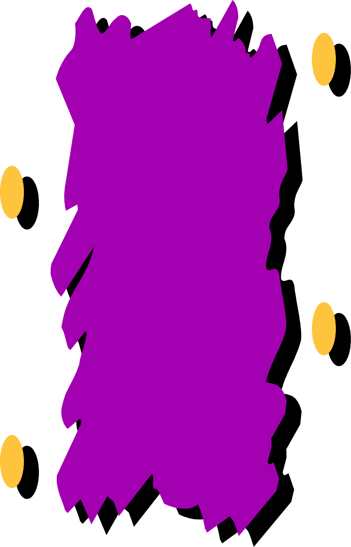 a purple and yellow square with dots clip art png transparent Borders & Backport - Vibrant Purple and Yellow Square with Dots Clipart