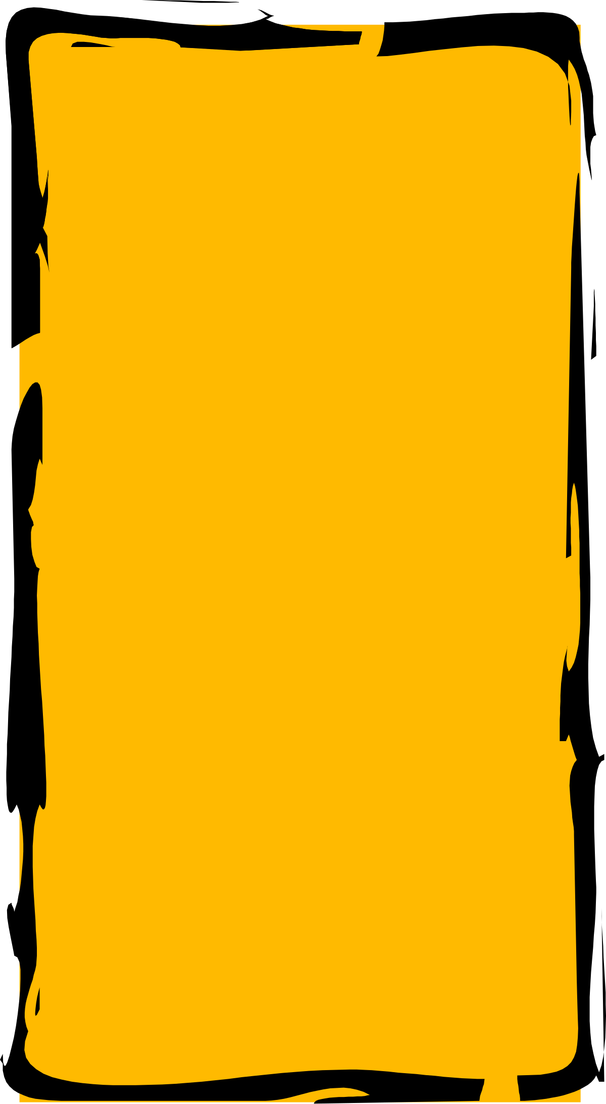 Yellow Square with Black Border Clipart for Creative Projects