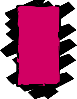 Pink Paint Stroke on Black Background Clipart - Elegant Borders for Creative Designs