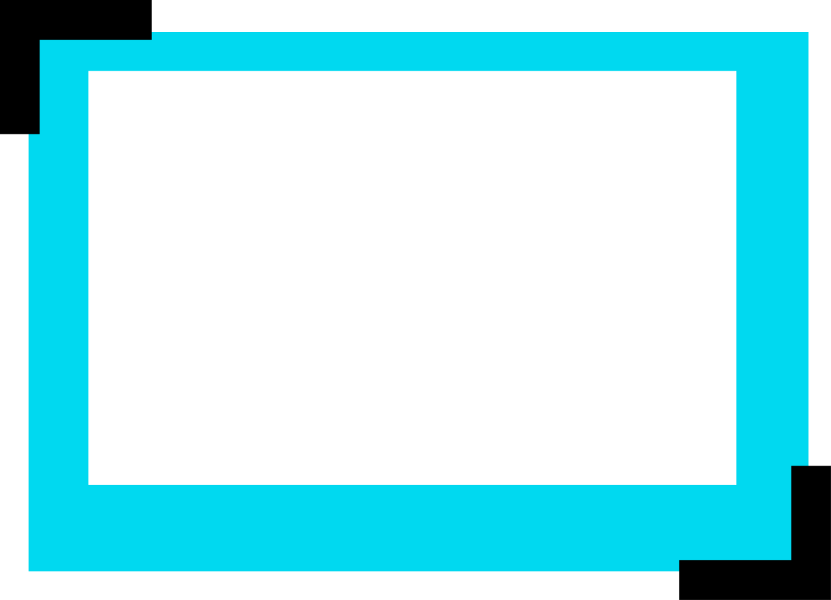 Square Blue Frame Clipart - Stylish Borders for Any Design