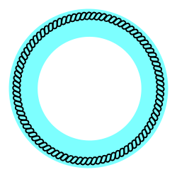 Circular Rope Border Clipart - Decorative Round Design for Creative Projects