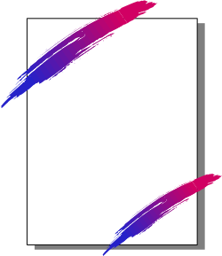 Borders Clipart: White Square with Purple and Red Stroke Design