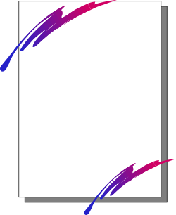 Vibrant Borders Clipart with Purple and Blue Paint Streaks