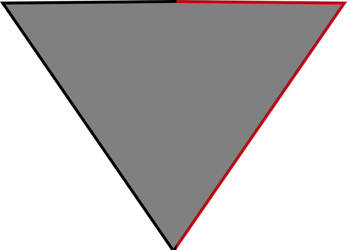 Vibrant Red Triangle Border Clipart Design