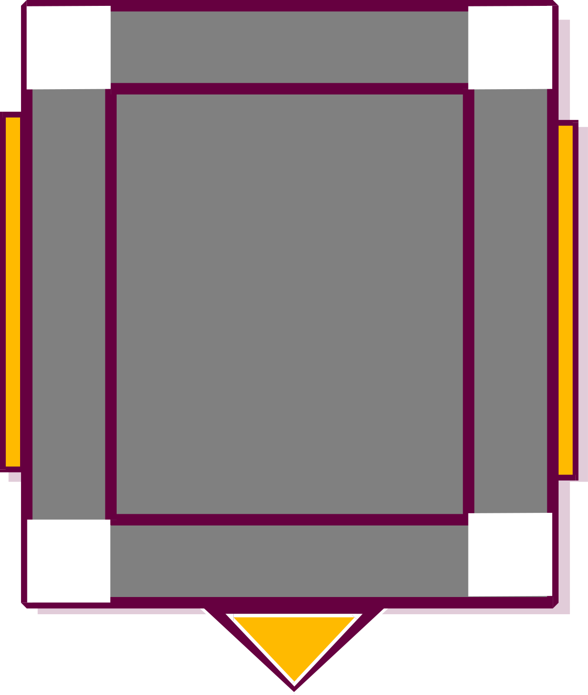 Purple and Yellow Decorative Frame Clipart - Elegant Borders for Your Designs