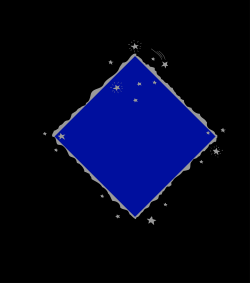 Blue Square with Stars Clipart - Perfect for Borders and Backgrounds