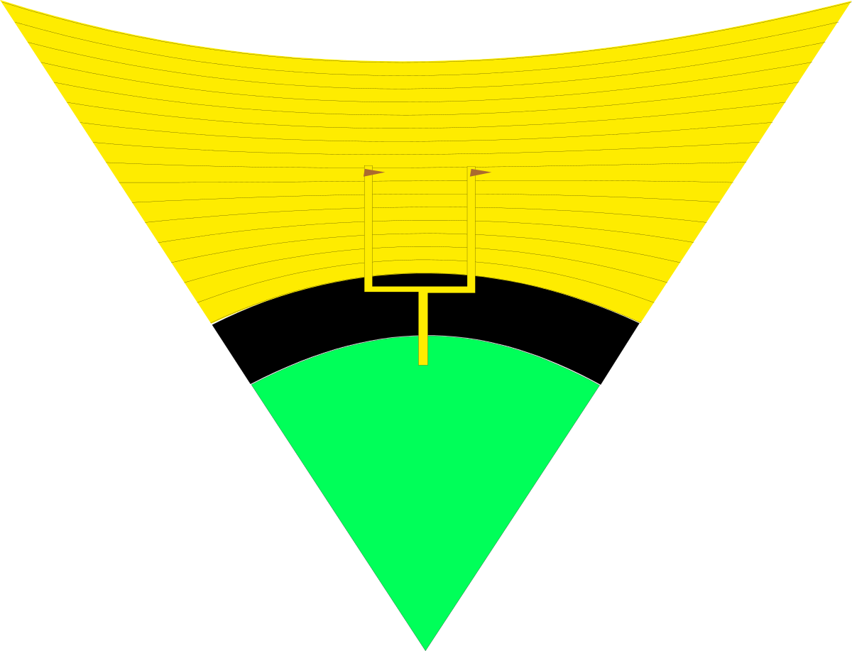 Vibrant Yellow and Green Triangles Clipart for Dynamic Borders
