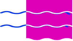 Pink and Blue Wave Clipart with White Line - Elegant Borders for Design