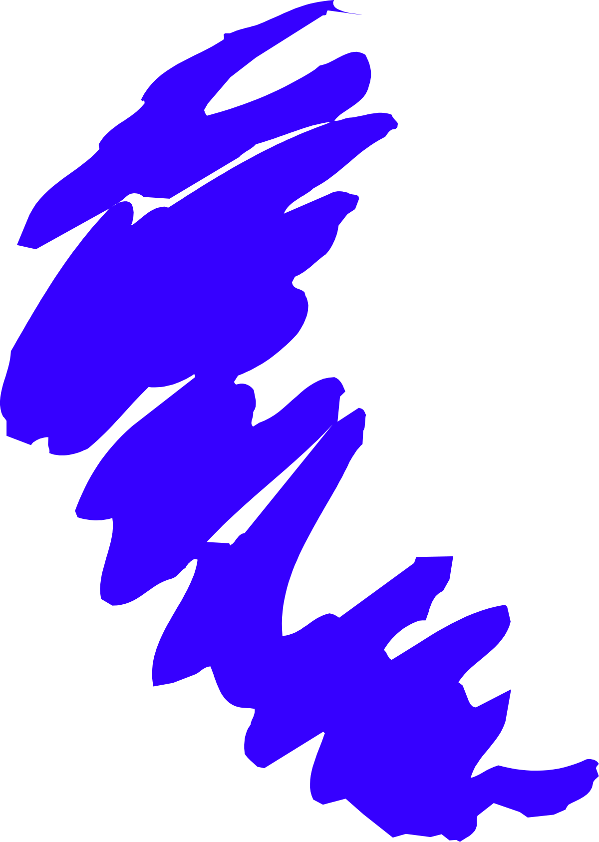a blue paint stroke on a black background clip art png transparent Blue Paint Stroke on Black Background - Creative Clipart for Borders