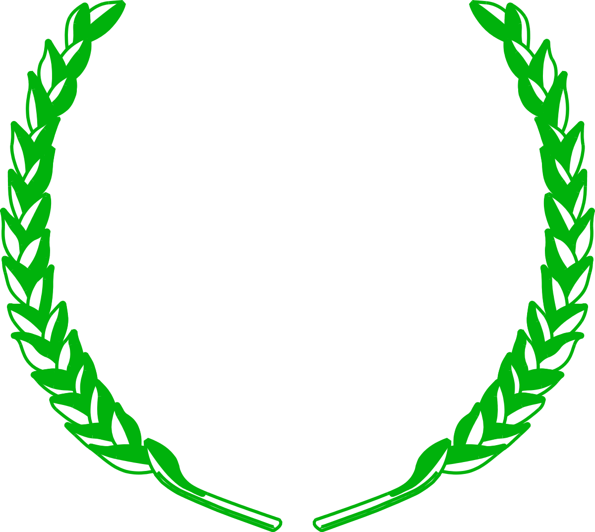 Laurel Wreath Clipart: Elegant Borders with Green Leaves