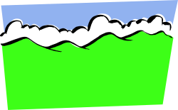 Green Box with White Clouds - Clipart for Creative Borders and Backgrounds