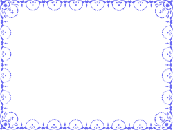 Blue Floral Pattern Frame Clipart | Decorative Borders for Creative Projects