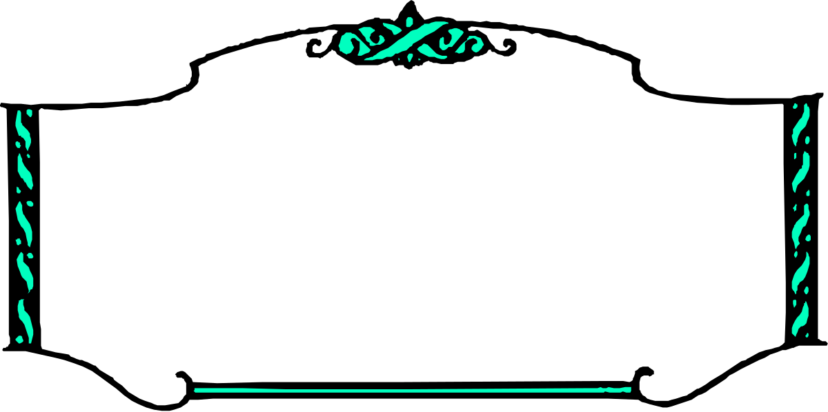 a green frame with a floral border clip art png transparent Green Floral Border Clipart - Elegant Backland Design
