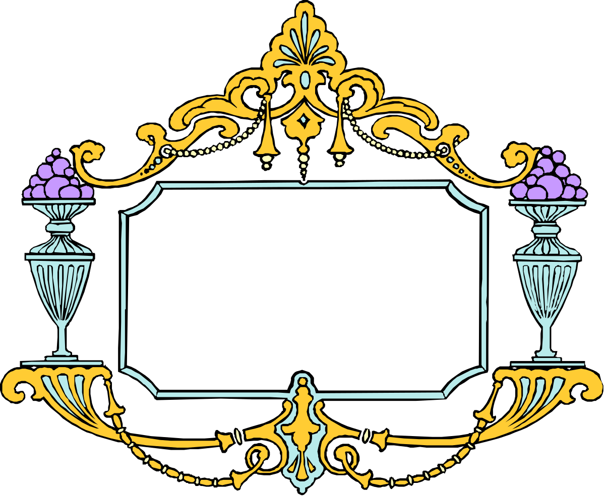 Decorative Frame Clipart with Blank Space for Your Text - Elegant Borders