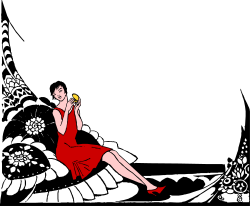 Elegant Woman in Red Dress Sitting on a Chair Clipart for Stunning Visuals