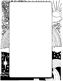Vibrant Rainbow and Stars Border Clipart for Creative Designs