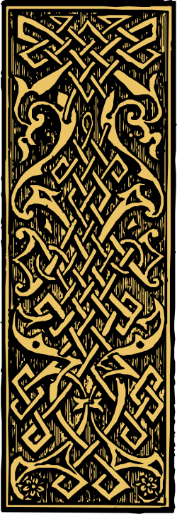 Black and Gold Square Pattern Clipart - Elegant Borders and Frames
