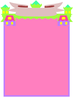 Pink Paper with Green Border Clipart for Creative Designs