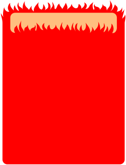 Red Fire Flame Clipart on Black Background - Stunning Borders Collection
