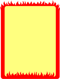 Square Fire Frame Clipart: Stylish Borders for Creative Designs