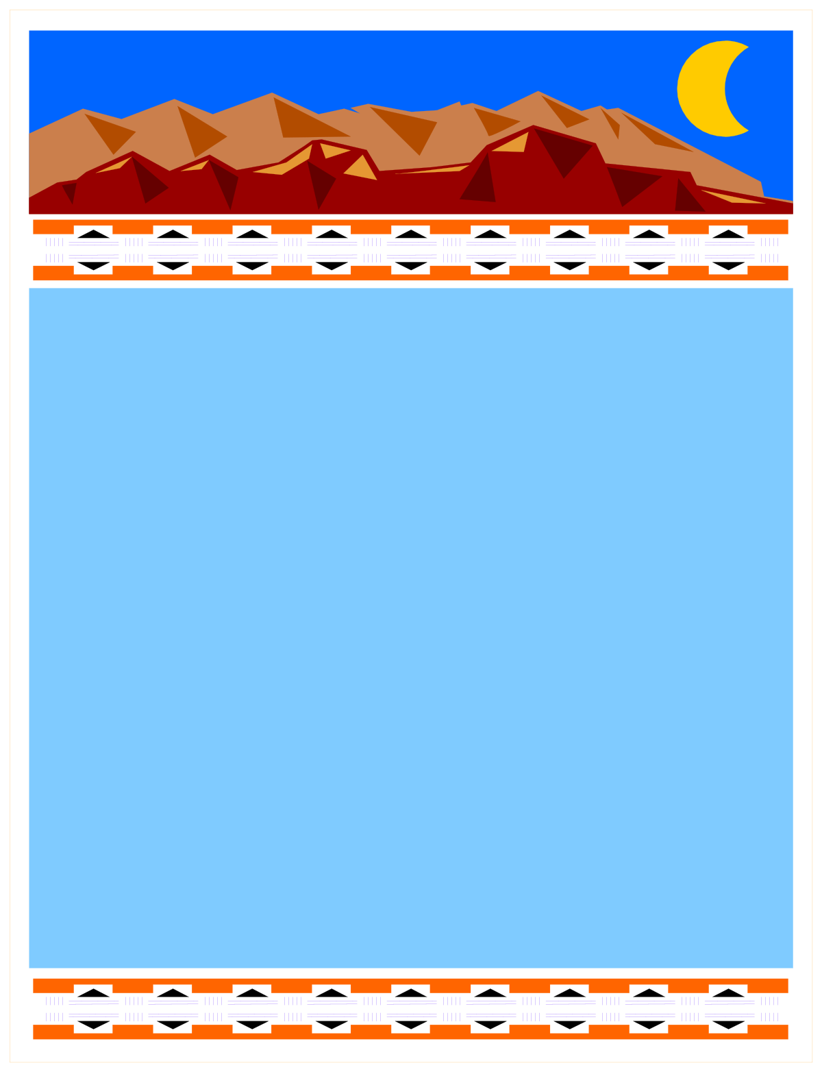a picture of a desert scene with a moon clip art png transparent Desert Scene with Moon Clipart - Stunning Borders for Your Projects