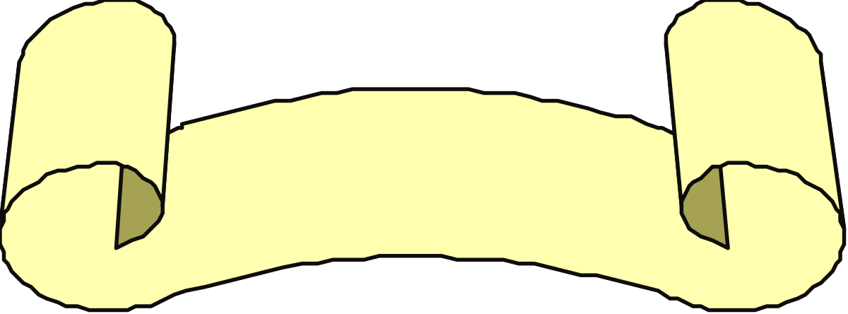 Yellow Paper Roll with Hole Clipart - Decorative Borders and Banners