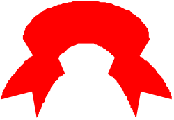 Silhouette of a Man with Red Bow - Clipart for Creative Borders