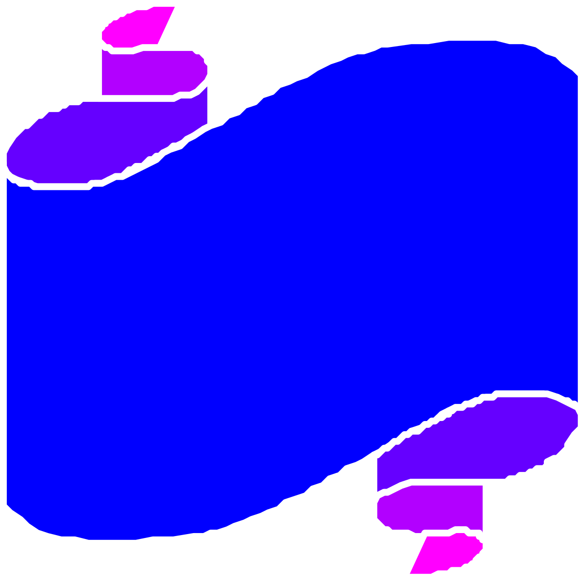 a blue and purple banner with a pink ribbon clip art png transparent Blue and Purple Banner with Pink Ribbon Clipart