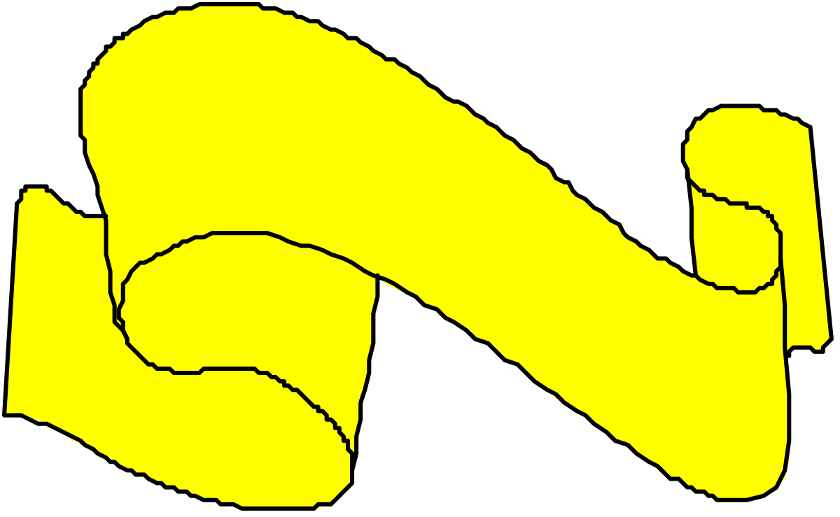 a yellow map with a black outline clip art png transparent Yellow Map with Black Outline Clipart for Borders and Backgrounds