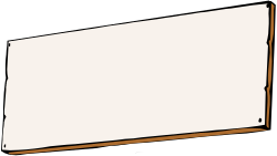 White Board with Brown Border Clipart - Ideal for Presentations and Designs