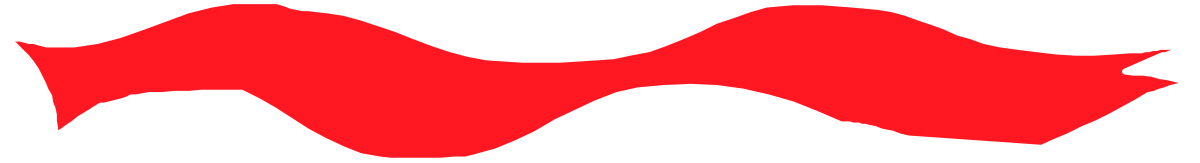 Red Wave Border Clipart with White Lines - Decorative Banner Design