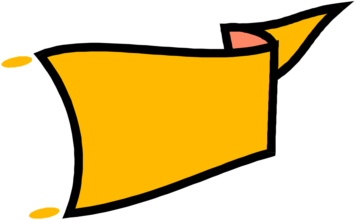 Yellow Flag with Red Dot Clipart - Perfect for Borders and Banners