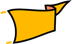 Yellow Flag with Red Dot Clipart - Perfect for Borders and Banners