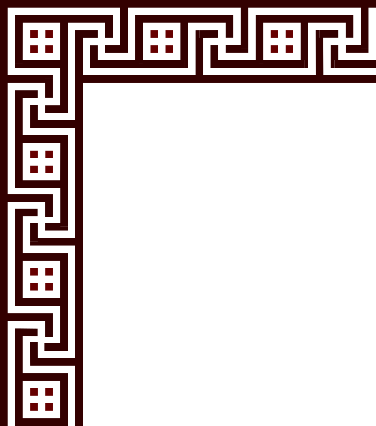 Black Square Frame with White Border Clipart - Elegant Borders & Corners Design