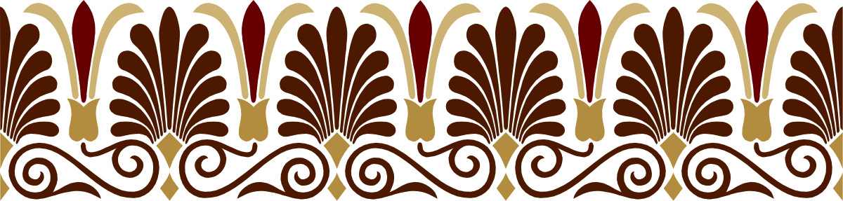 Brown and Red Decorative Border Pattern Clipart - Elegant Design for Creative Projects