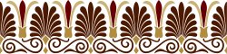 Brown and Red Decorative Border Pattern Clipart - Elegant Design for Creative Projects