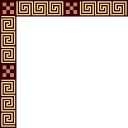 Greek Pattern Square Frame Clipart - Elegant Borders and Corners Design