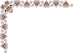 Red and Gold Leaf Borders and Corners Clipart for Elegant Designs