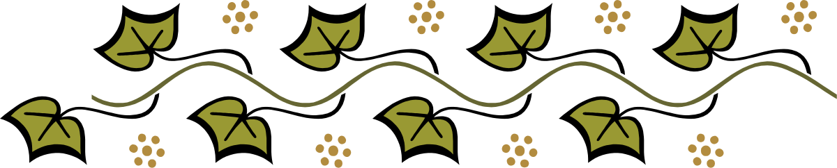 Green and Brown Pattern Borders on Black Background Clipart