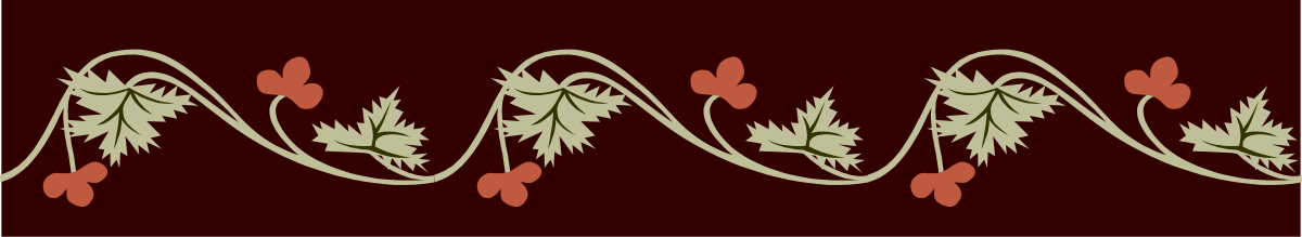 Red and Green Flower Pattern Clipart - Elegant Borders and Decorations