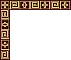 Greek Square Pattern Borders and Corners Clipart