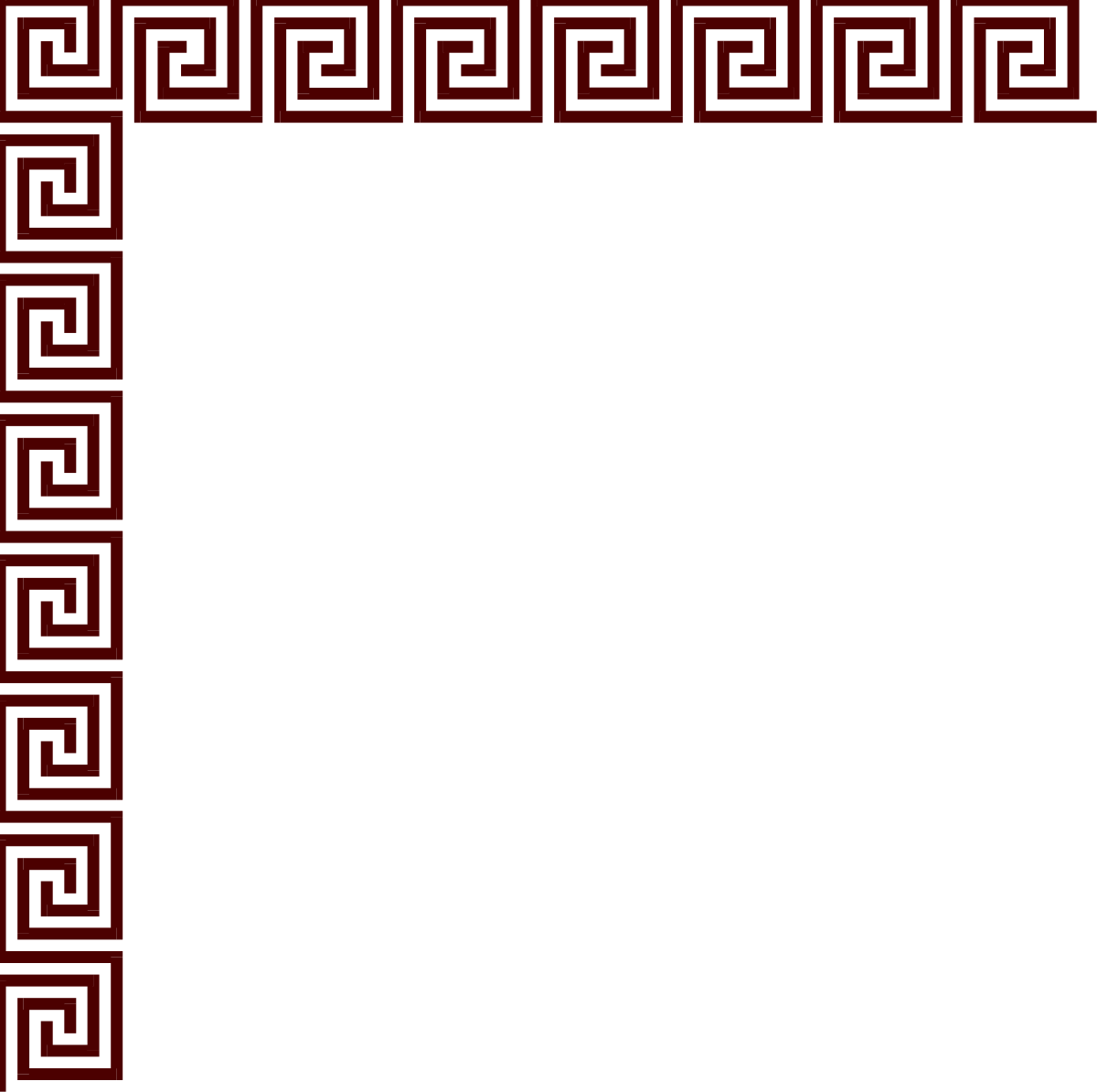 Red Border Square Frame Clipart - Decorative Corners & Edges