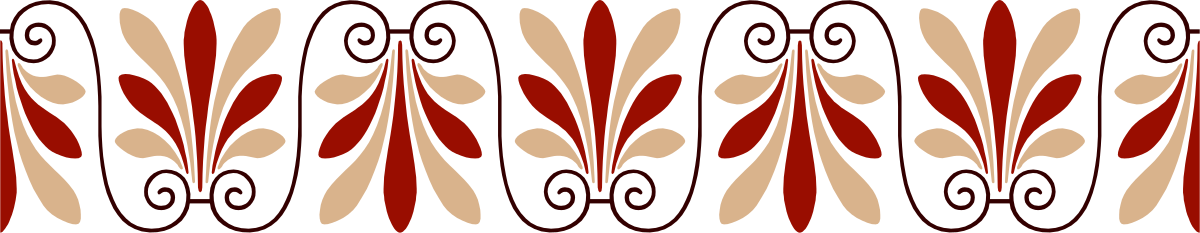 Border Clipart with Red and Brown Lines - Stylish Decorative Patterns